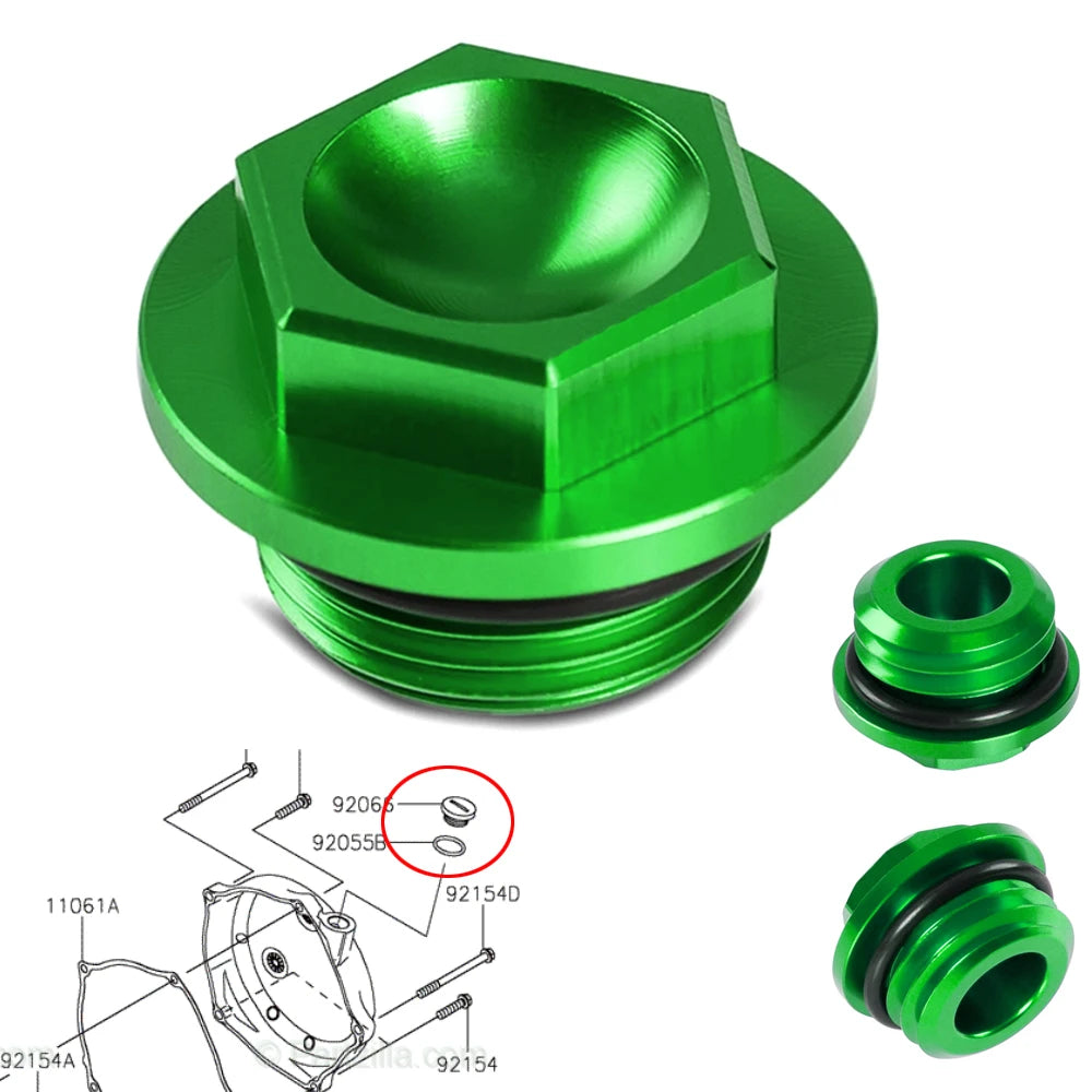 Engine Oil Filler Cap Plug For Kawasaki KX250F KX450F KX250 KX250X KX450 KX450X KX450SR 2004-2023, KLX450R 08-15, KFX450R 08-09