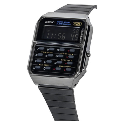 Casio Vintage Digital Calculator Stainless Steel Quartz CA-500WEGG-1B Men's Watch