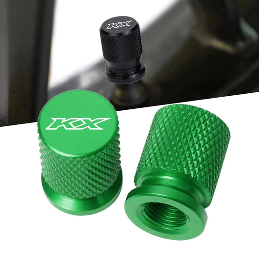 For kawasaki KX65 KX80 KX85 KX125 KX250 KX250F KX450F Motorcycle CNC Wheel Tire Valve Cover Cap Plug KX 65 80 85 125 250 450 F