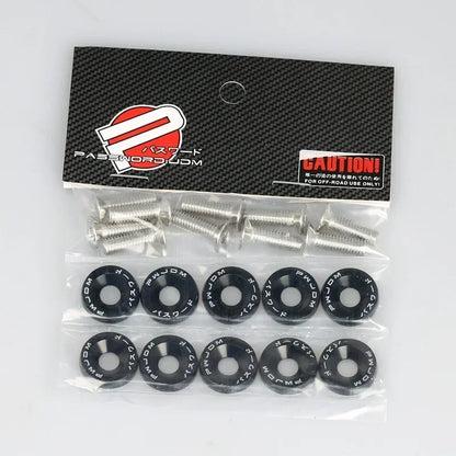 10Pcs/Pack M6 Spacer Screw Set Aluminum Fender Washers and Bolt License Plate Frame Washer Bolts For Automobile Modification