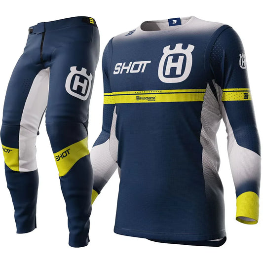 2025 husqvarna Motocross Gear Set Top Off Road MX Combo Black Moto Jersey And Pant