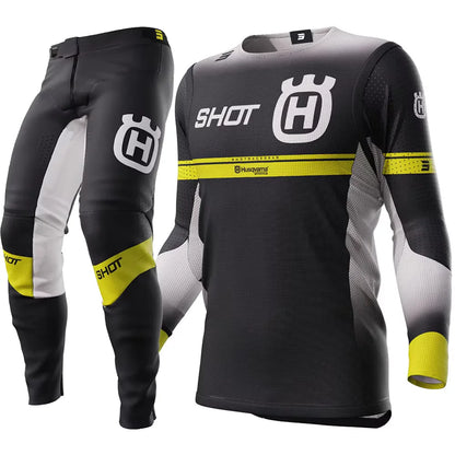 2025 husqvarna Motocross Gear Set Top Off Road MX Combo Black Moto Jersey And Pant